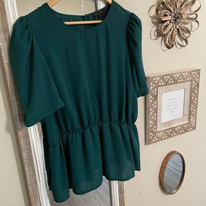 Banana Republic Bubble Sleeve, Peplum Top